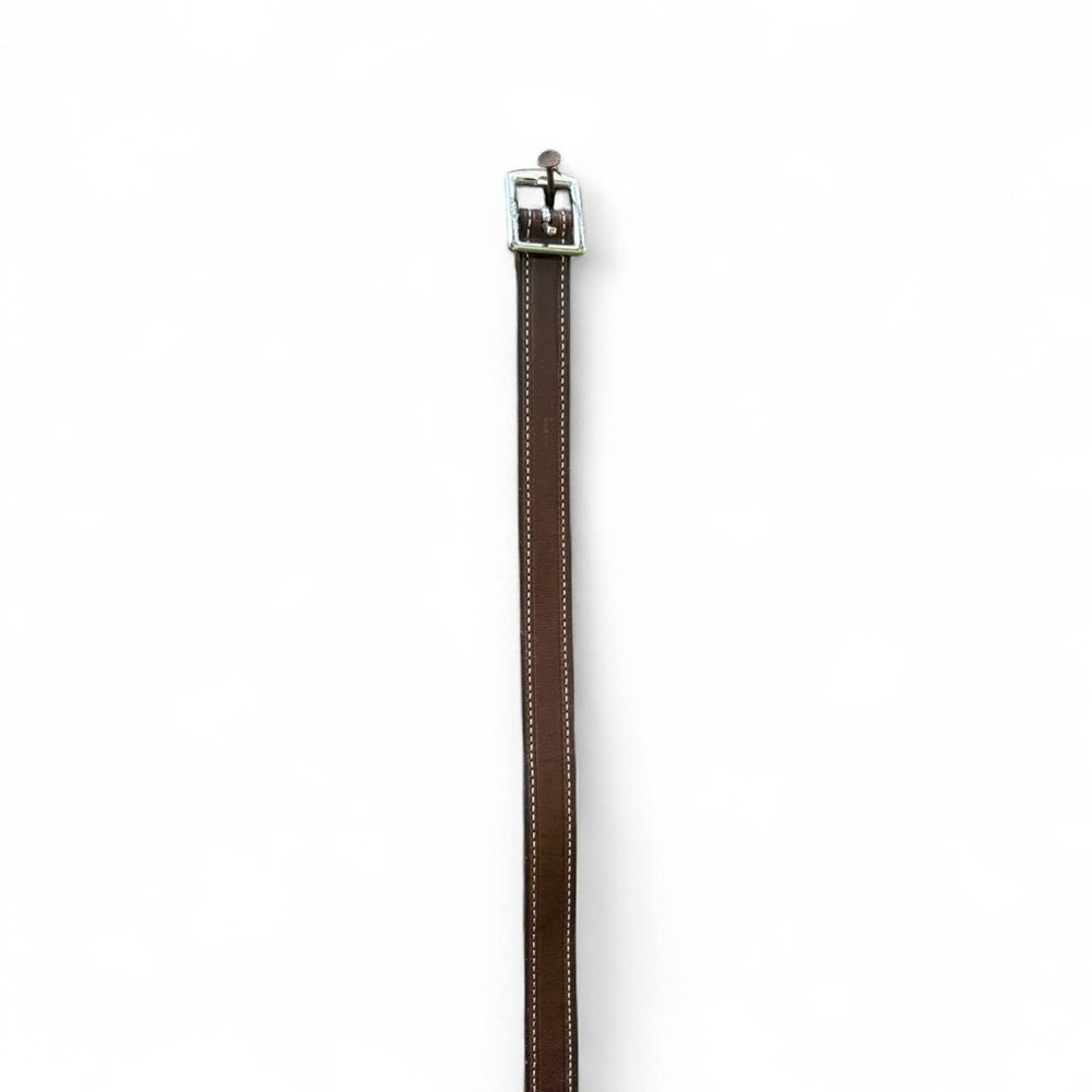 Lauren Ralph Lauren Brown Leather Belt with Silver Buckle